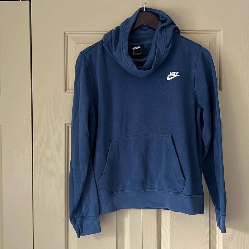 Nike Hoodie Sweatshirt Size M Medium Blue Shawl